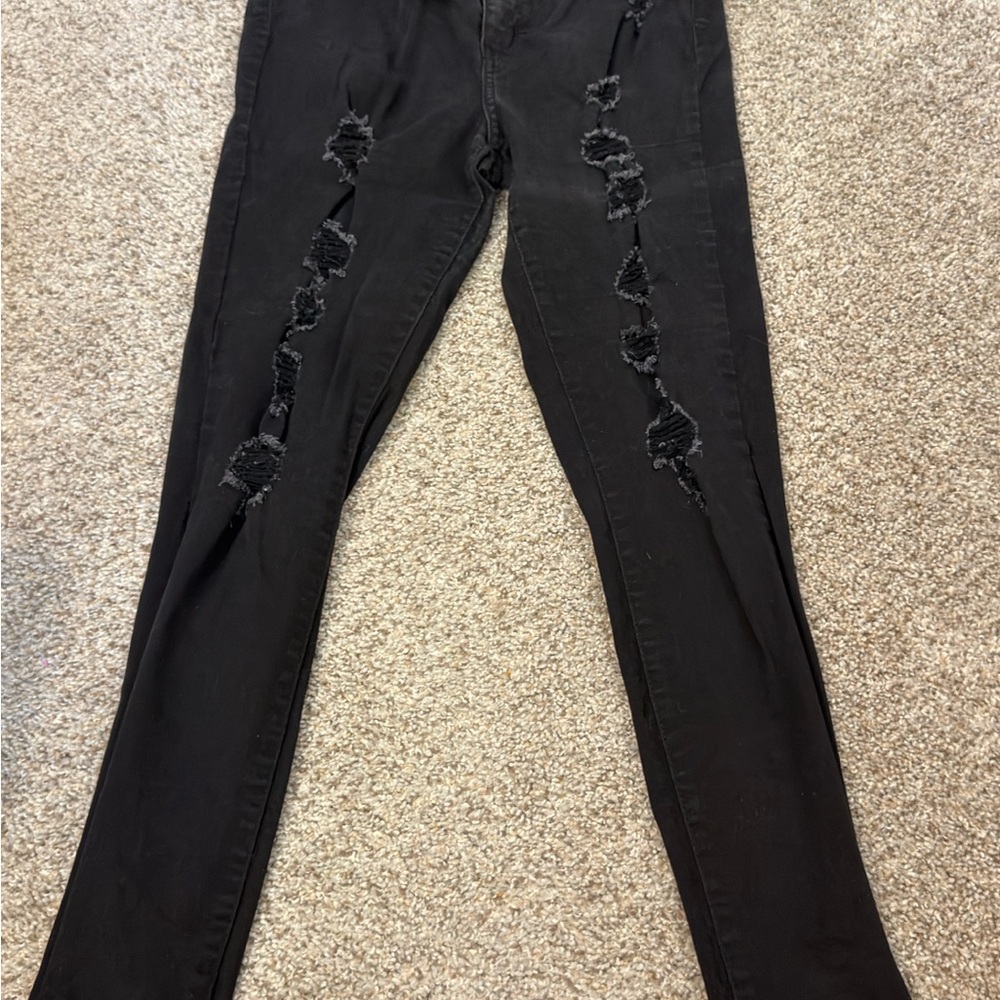 Levi's Black Ripped Skinny Jeans
